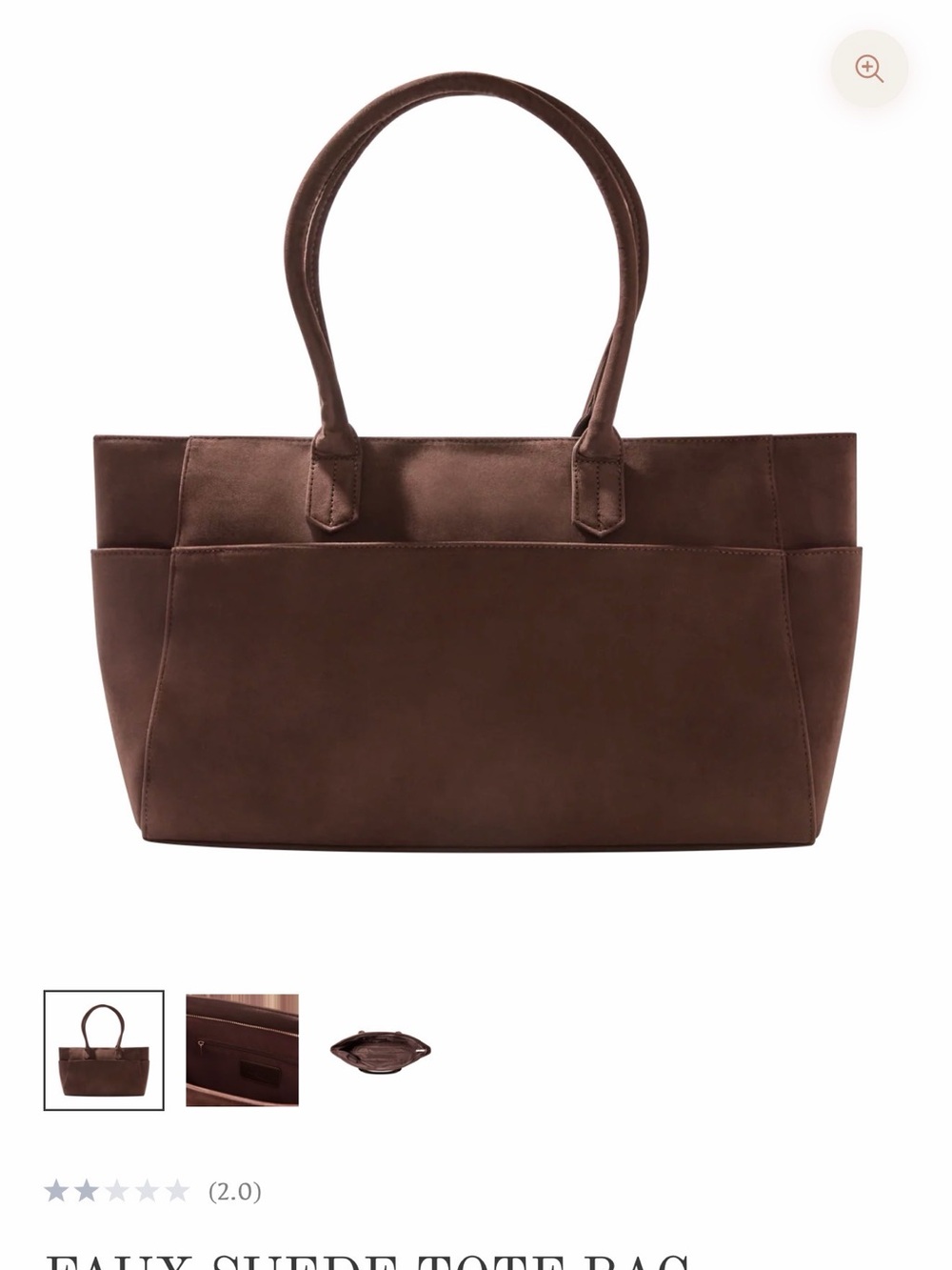 Mali Lili Faux Suede Tote Bag